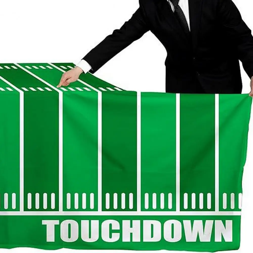 Rectangular Table Cloth Vibrant Football Field Rugby Disposable Tablecloth for Sports Themed Birthday Party for Indoor