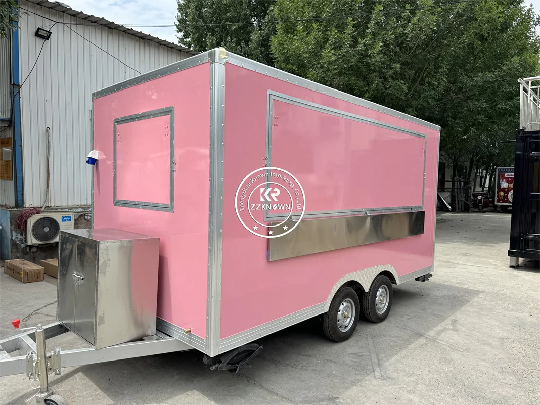 

Commercial Food Van concession Street Mobile Pizza Truck Ice Cream Cart Fast Food Trailer for Sale