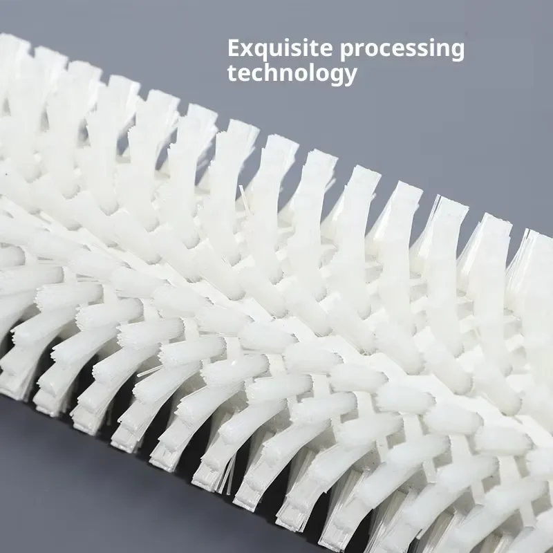Industrial Polyethylene Handle Brush Roller Coating Machine Nylon Wire Bristle Winding Roller Hollow Barrel Cleaning 35mm