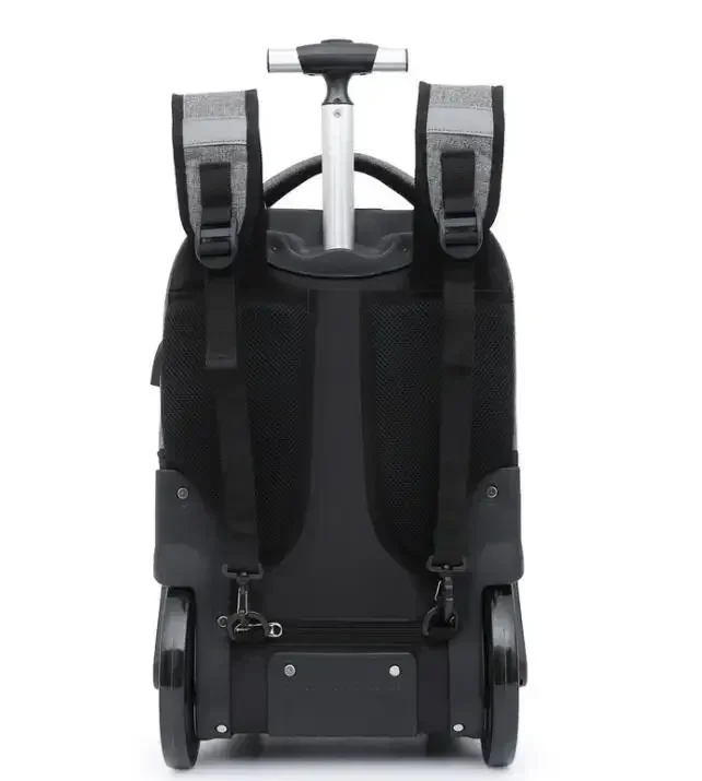 Rolling Luggage backpack 18 Inch School Trolley Bag wheeled backpack Bags with wheels  Travel Trolley Bag for school teenagers