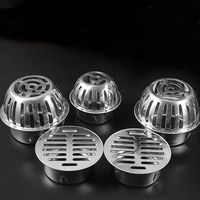 Outdoor Round Stainless Steel Drainage Plumbing Fitting Roof Floor Drain Balcony Drainage Cover Rain Pipe Cap