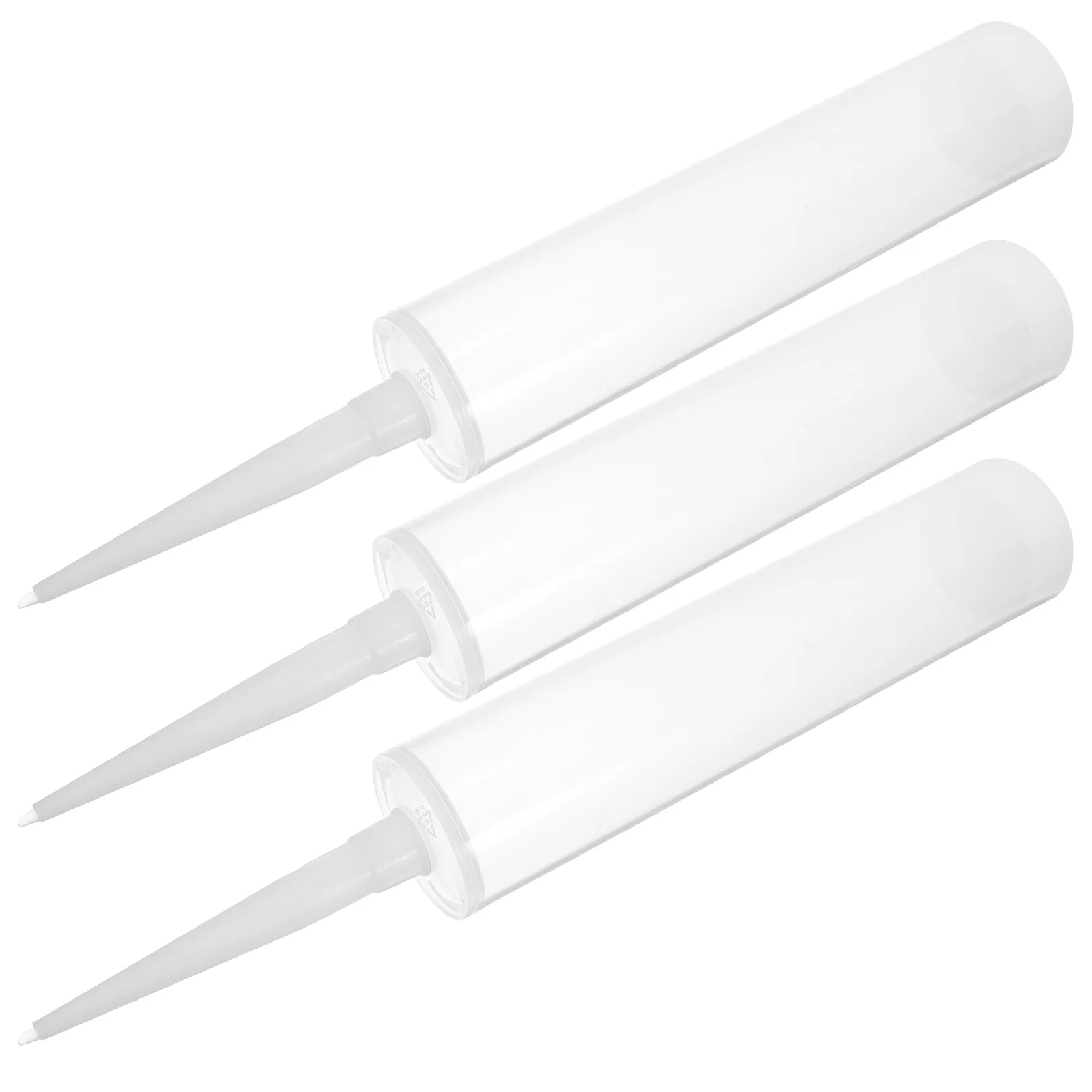 

3Sets Transparent Plastic Caulking Tubes Reusable Empty Sealant Containers for Cracks Tiles DIY Repairs Caulking Tools