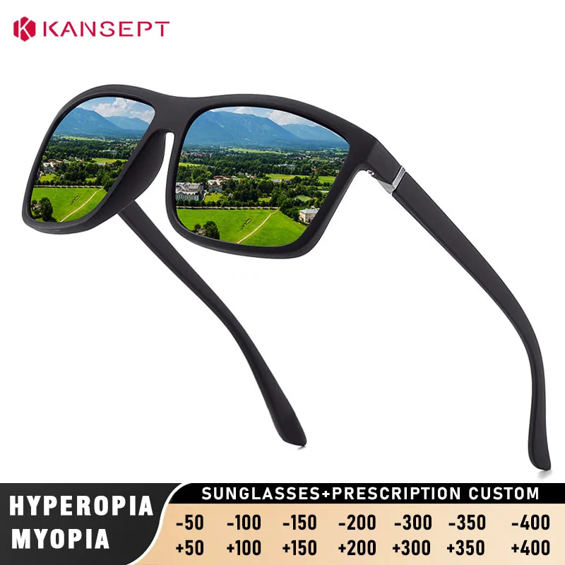 KANSEPT Designer Black Reading Lens Sunglasses Men Finished Prescription Presbyopic Readers Outdoor Shade Sun Glasses +1.5 +2.0