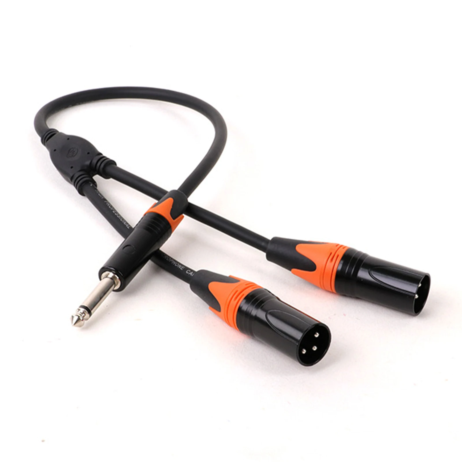 1PC Audio Cable TS To XLR Y-Splitter 6.5mm TS Male To Dual XLR Male/Female For Microphone Cables Aluminum Metal Shell 0.3M 0.5M