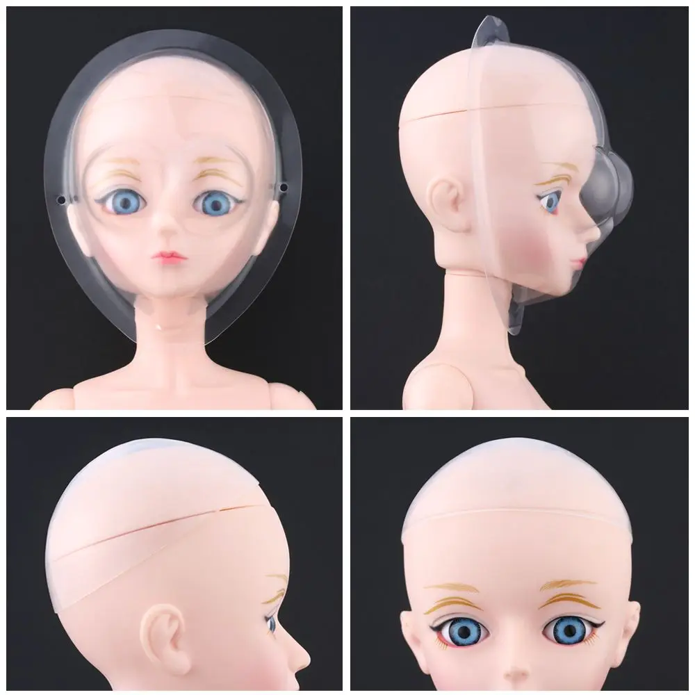 Acessório de silicone quente Blythe Boneca Cabeça Peruca Cap Máscara facial 1/4 1/3 1/6