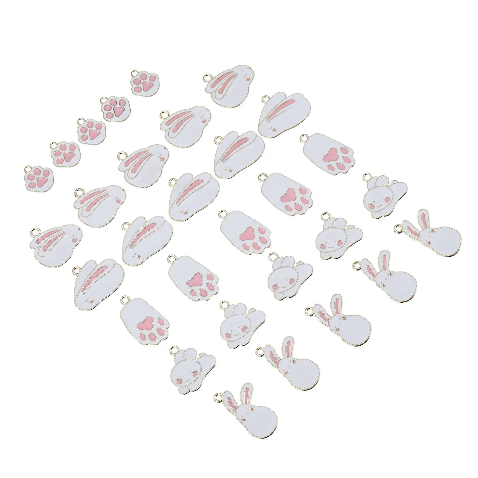 30Pcs Alloy Rabbit Charms Pendants DIY Jewelry Accessories Handmade Findings for Bracelets Necklaces Keychains