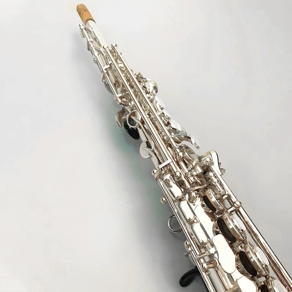 Silver 82 professional soprano saxophone B flat manual one-to-one carved pattern instrument sax soprano high quality