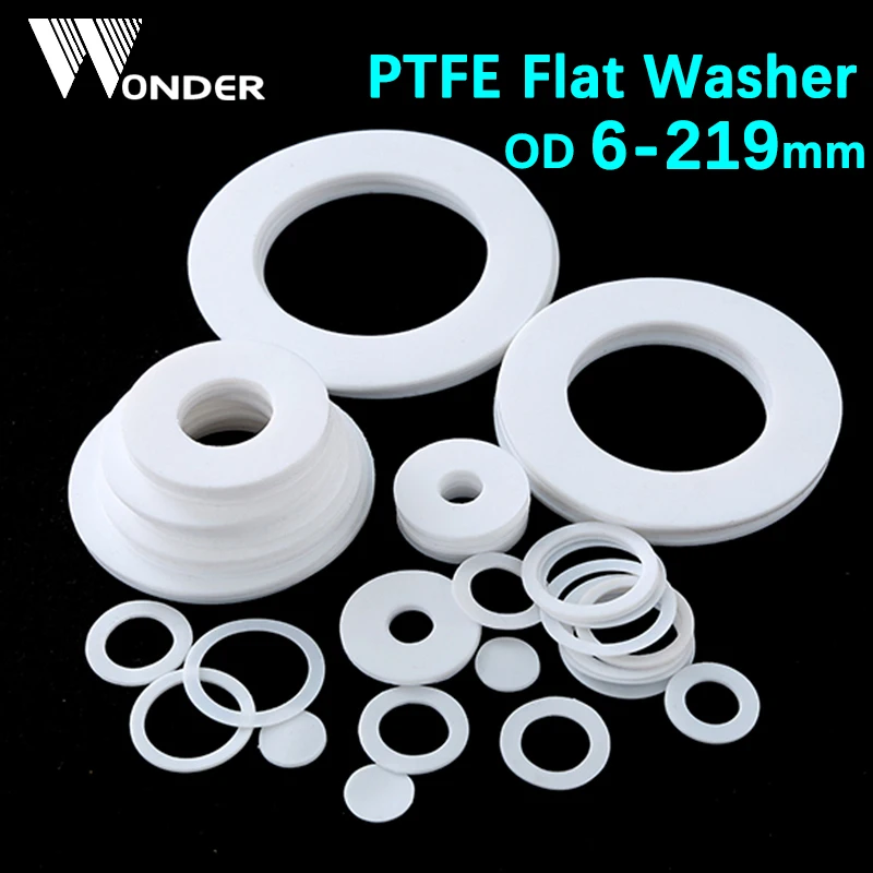 

PTFE Flat Washer Flange Pressure Gauge Water Pipe Joint Sealing Gasket M3-M35 Gasket Spacer For Pressure Gage