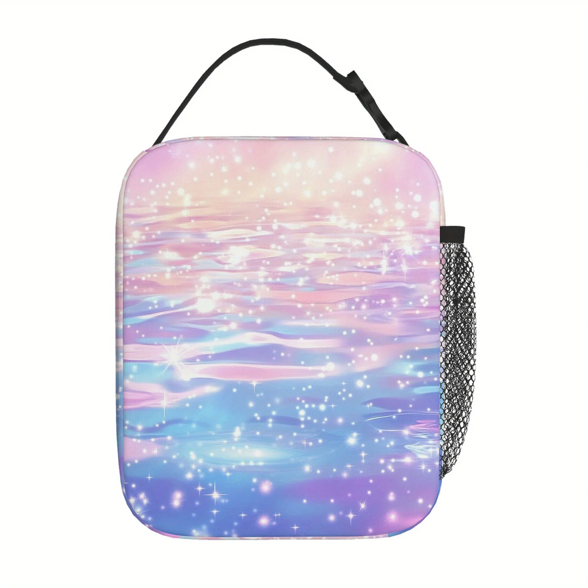 Pastel Pink to Blue Gradient Thermal Insulated Bag Portable Thermal Bag for Home, Office, Restaurants, Travel