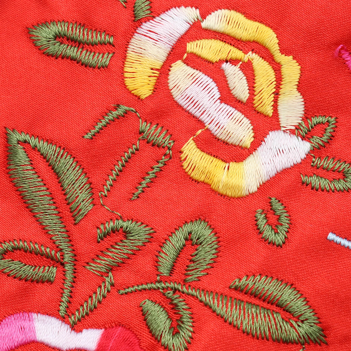 

Elegant Jewelry Roll Bag Handmade Embroidered Storage Pouch Organizer Travel Fold Case Soft Silk Satin Material Chinese Flowers