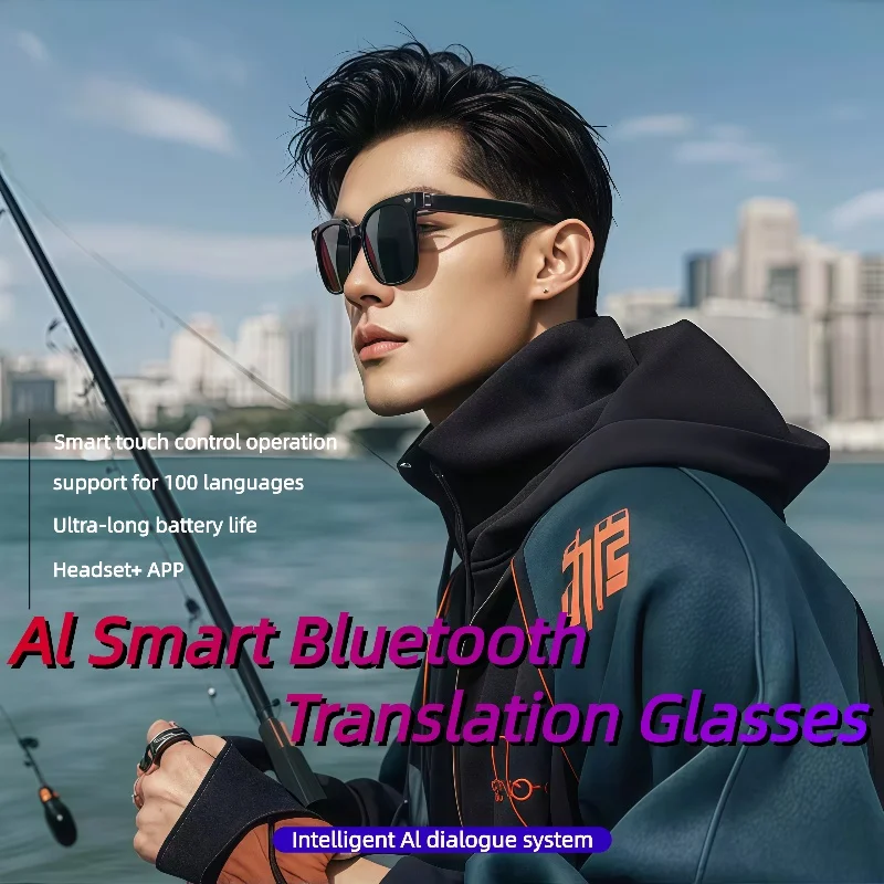GS01 نظارات ذكية لاسلكية متعددة الوظائف مكالمة فيديو مشغل موسيقى سماعة نظارات للقيادة نظارات شمسية رياضية للرجال والنساء