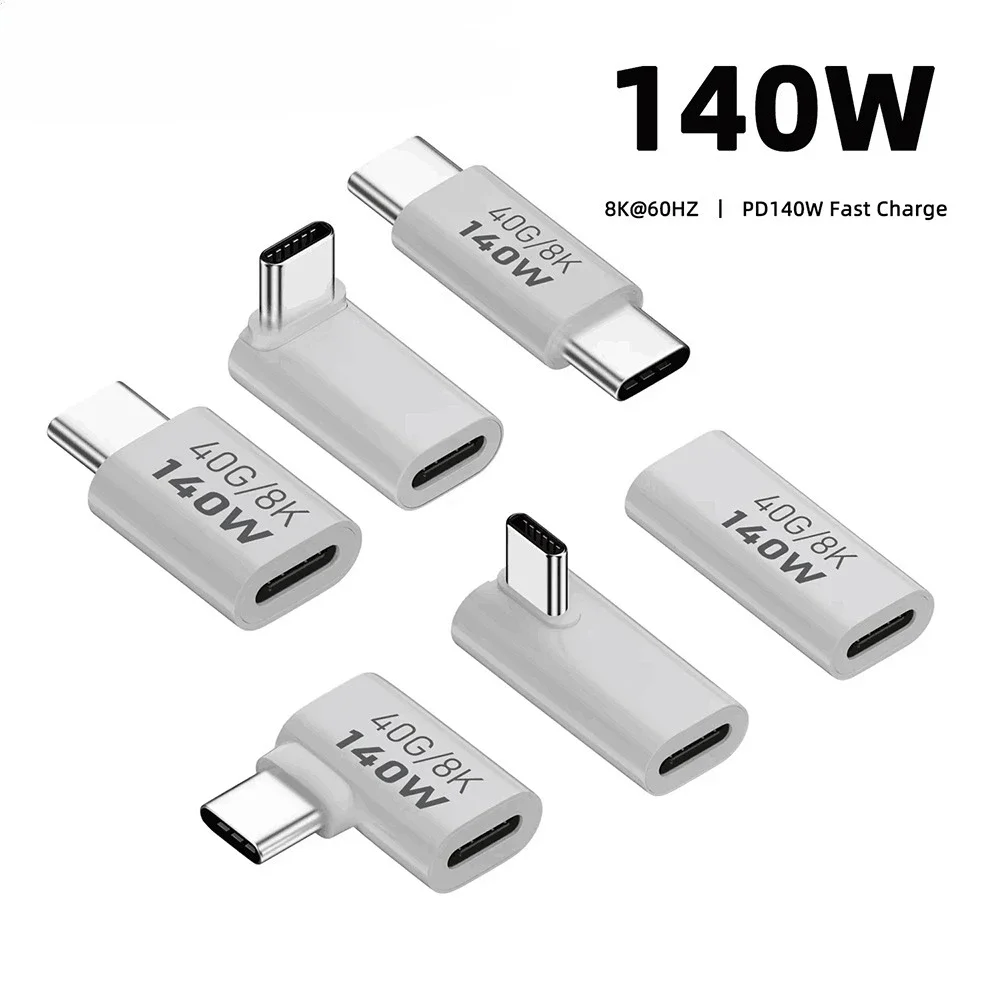 PD 140W Type C OTG Adapter USB C Female to Male Adapter 40Gbps Data Sync Connector 8K@60Hz PD 3.1 Converter For MacBook Air Pro