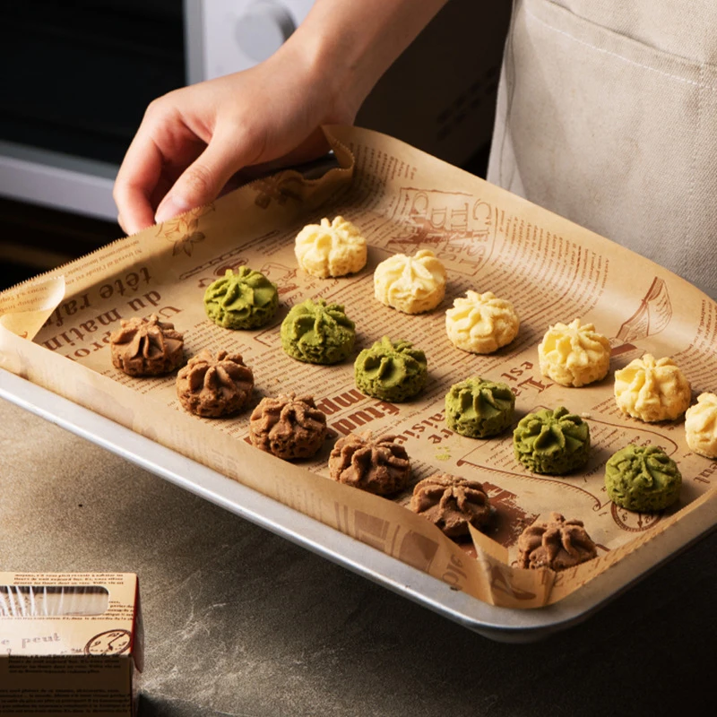 Non-Stick Waterproof Air Fryer Paper Parchment Paper Newspaper- Style Kitchen Tools For Roasting Grilling