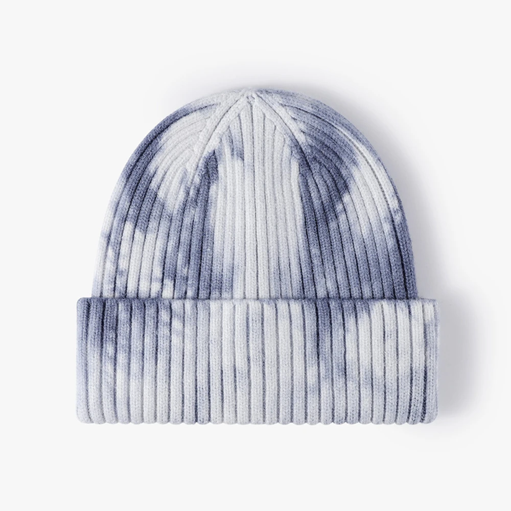 New Autumn And Winter Fashion Tie-dye Hat Men's Personalized Knitted Hat Unisex Warm Fashion Hat Women's Casual Beanie