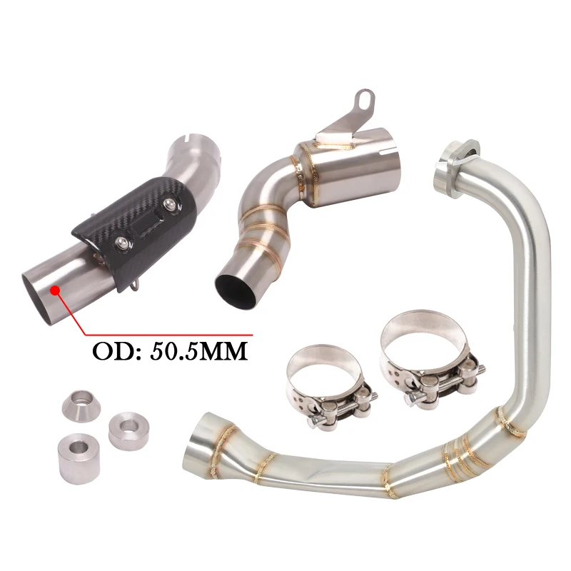 Slip-On For KTM DUKE 250 390 Adventure RC390 2020 2021 2022 2023 Motorcycle Exhaust System 51MM Front Middle Link Pipe Escape - view 3