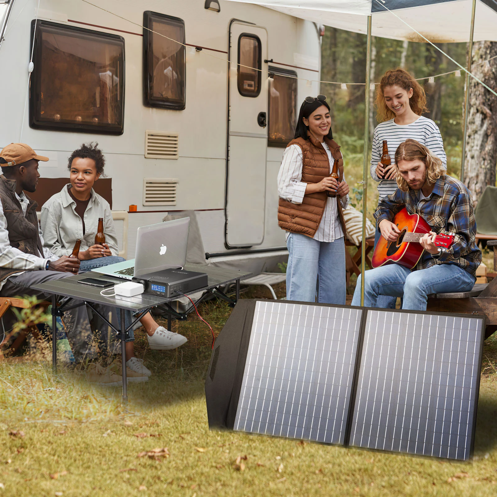 Imagem -06 - Allpowers-powerbank Solar Carregador de Bateria Externa Gerador Portátil Potência de Emergência 200w 154wh 41600mah