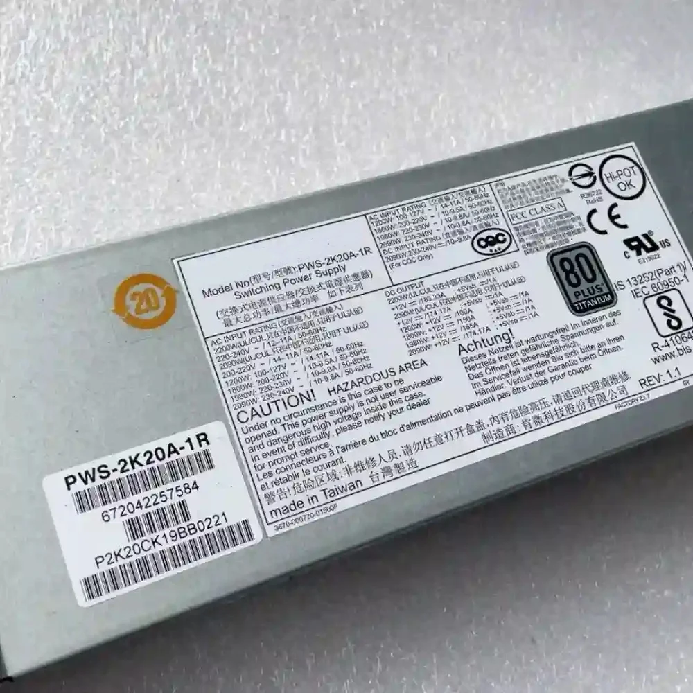 

PWS-2K04A-1R Server 2000W Hot-Swap Power Supply
