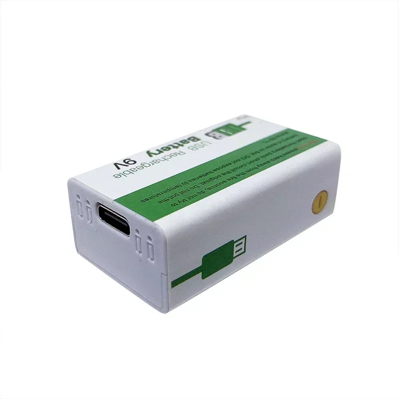 9V battery 5500mAh li-ion Rechargeable battery Type-C Battery 9v for Multimeter Microphone Toy Remote Control fast charging