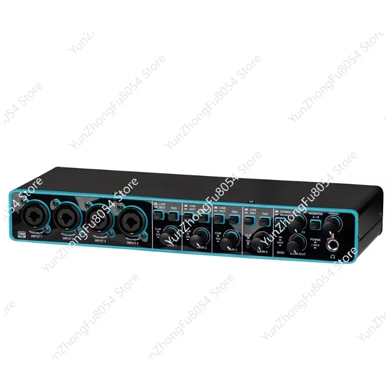 Professional 3rd Generation 4x4 USB Computer Audio Interface 24-bit 192 KHz 48v Phantom Power Noise Cancellation Sound Card
