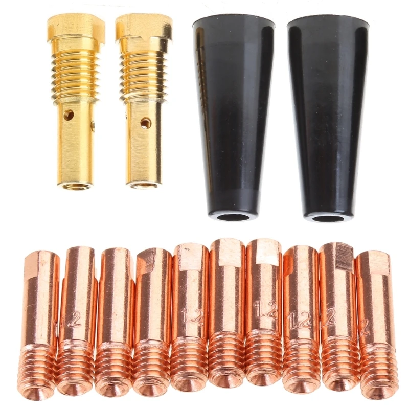 14AK Cores Gasless Nozzle Tip MIG Welding Contact Tip 0.8mm 0.030\'\' 6/10/12mm Tip Holder Diffuser Welding Torch