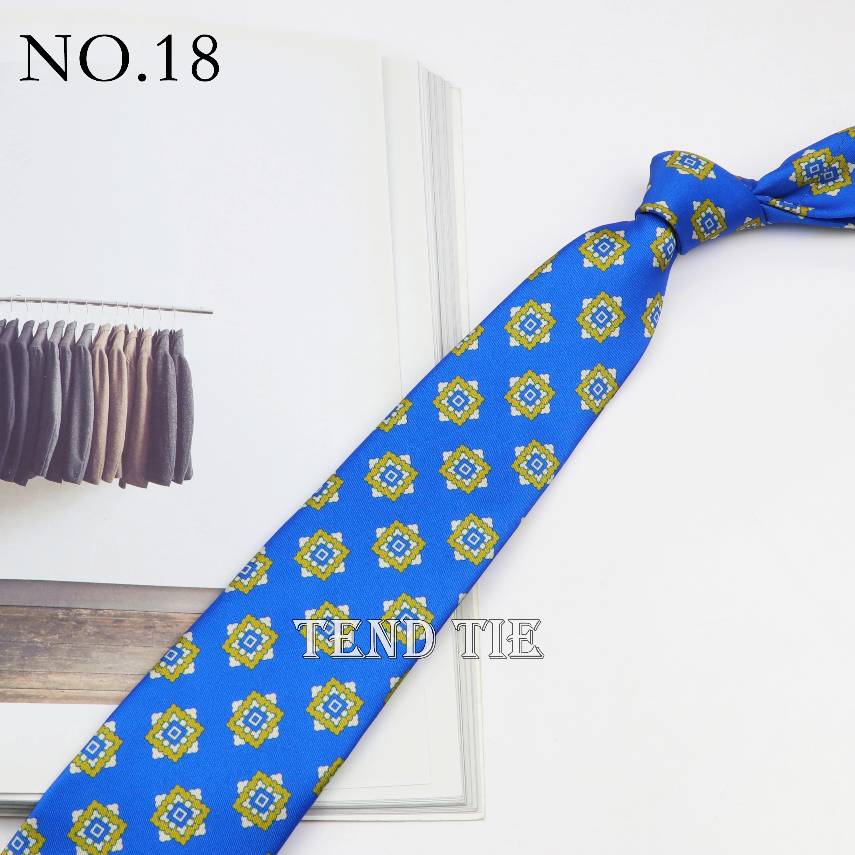 7.5cm Classic Men's Retro Pattern Tie Fashion Wedding Tie Soft And Comfortable 100% Micro Fiber