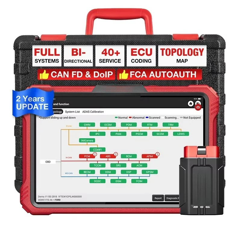 Newest K10 PRO Full Systems Bidirectional Scan Tool Bluetooth OBD2 Scanner Topology Map ECU Coding Upgrade of K10
