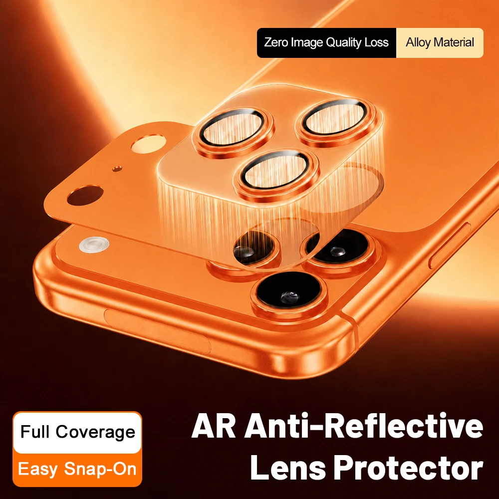 Magnetic Camera Lens Protector Film For Apple iPhone 17 Pro Max Shockproof Snap-On Magnetic Lens Cover Full Coverage Lens Guard view 3