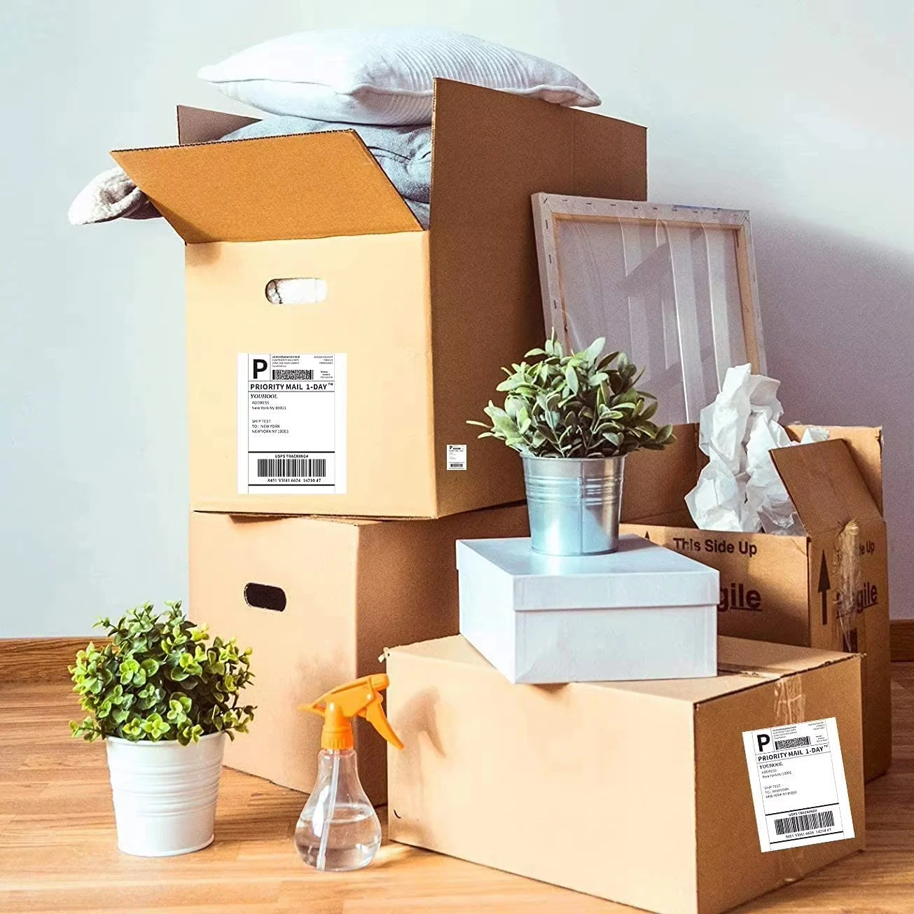 4x6 بوصة 500 ورقة الشحن الحراري طابعة ملصقات ذاتية اللصق ملصقات الشحن تسميات النفط واقية تسميات جميع الأغراض بطاقة لاصقة ورقة #2