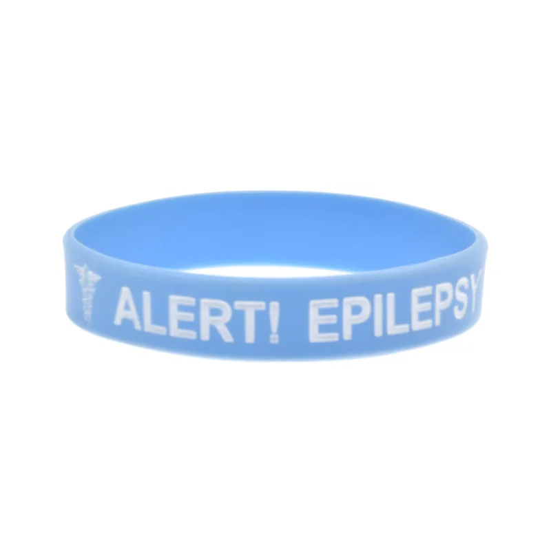 50 Stück Alarm-Epilepsie-Silikonarmbänder für Kinder, Unisex-Gummiarmband für den Außenbereich – Detail 1