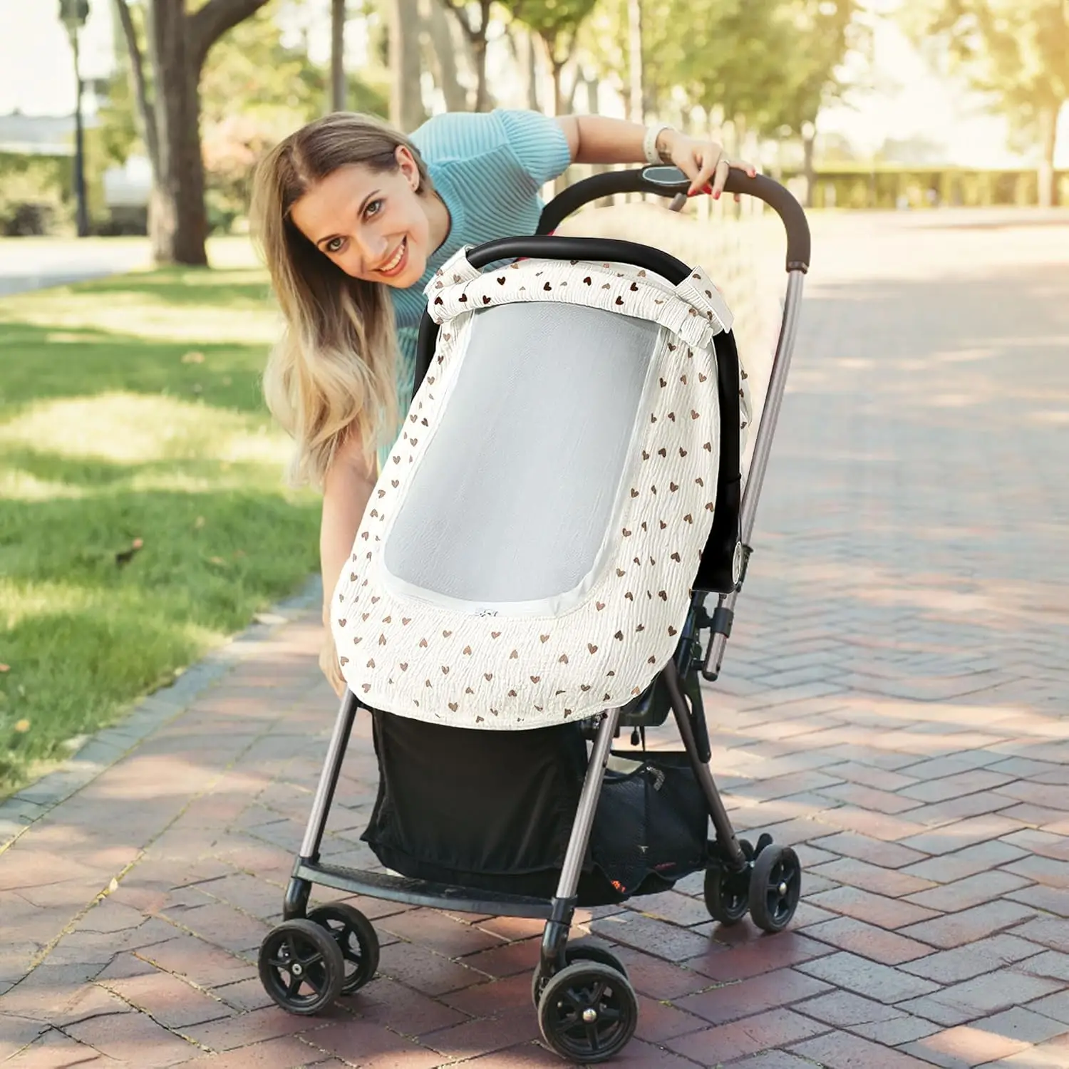

Baby Stroller Sun Shade Cover Summer Newborn Stroller Accessories Protection Sunshade and Insect for Infants Ultra Breathable