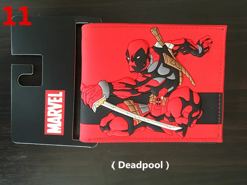 Anime Deadpools series superhero coin purse cartoon full color printing men and women short card holder coin wallet