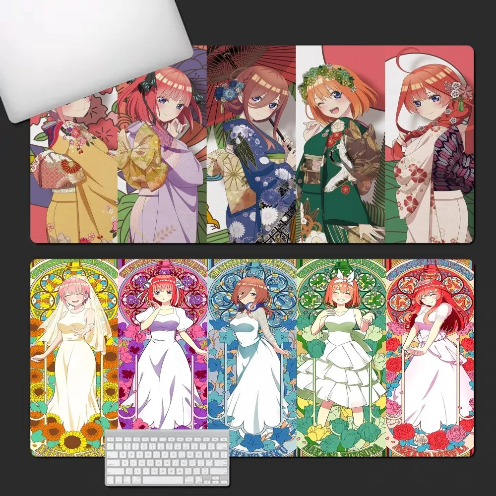 The Quintessential Quintuplets Nakano Miku Mousepad INS Tide Large Cartoon Anime Gaming Mouse Pad Keyboard Mouse Mats Desk Mat