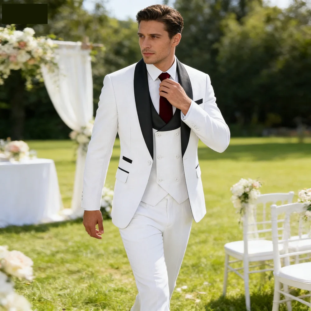 

Elegant Men's Suit Casual Business Wedding Home Work Coats Suits Set Modern Tailored Men's Terno Fashion