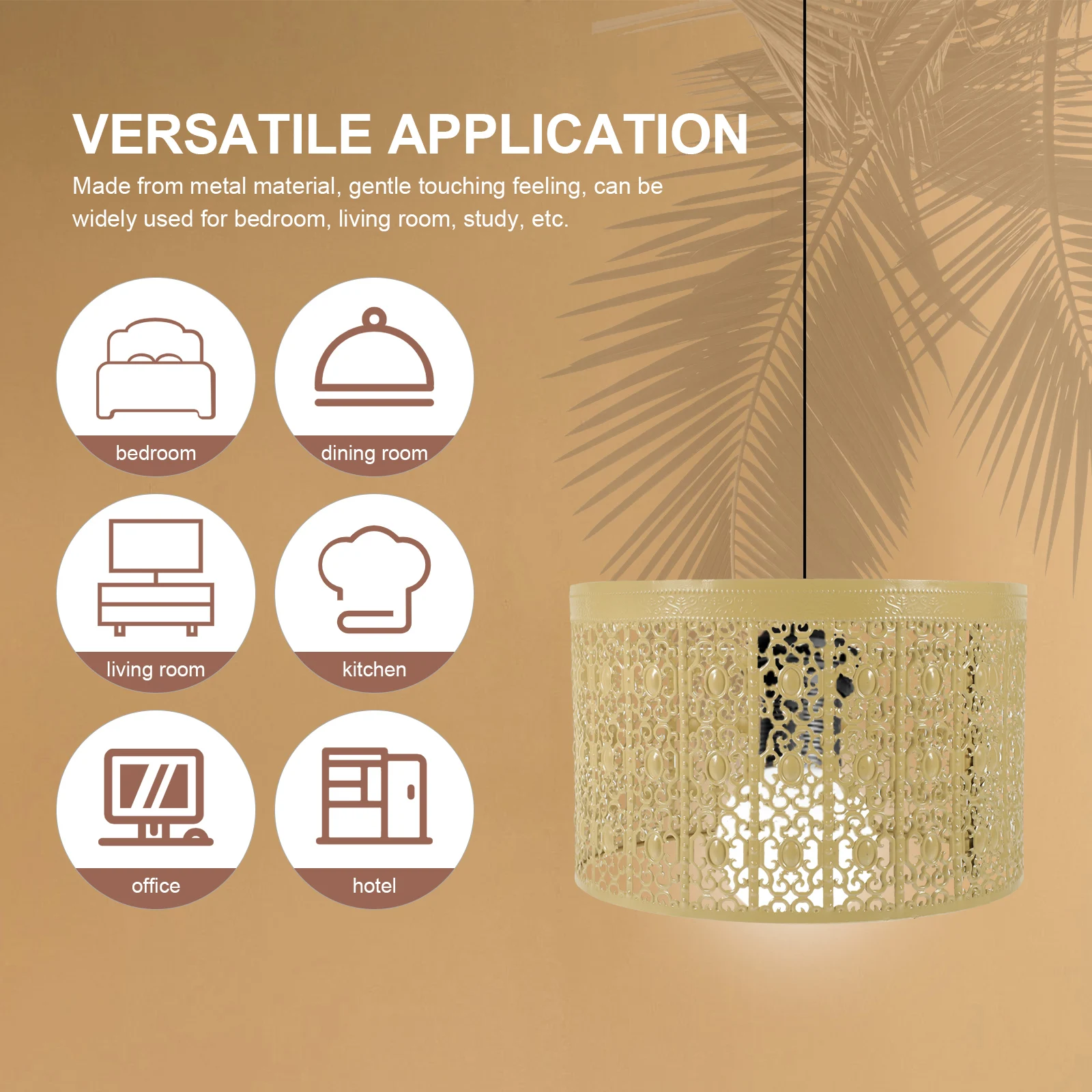 

Iron Lampshade Yellow Sunflower Hollow Design Light Covers Replacement Replacement Lamp Shade Desk Lampshades Home Hotel Metal