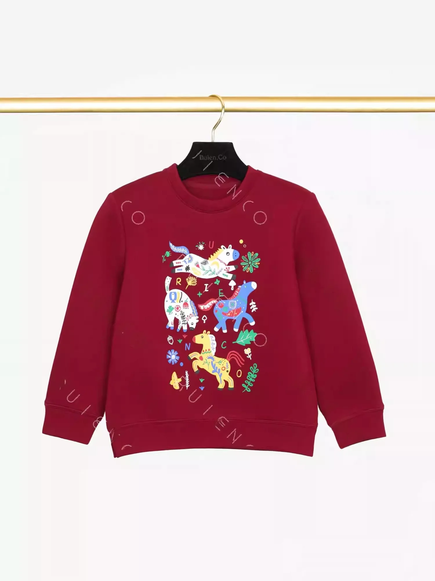 

Осенне-зимний детский круглый свитшот Ne с забавным принтом, клейкая паста, космический слой для окрашивания, детский удобный крой, длинный све