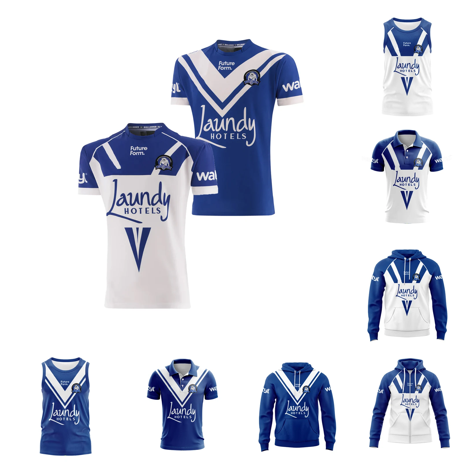 

2025 Bankstown Bulldogs Mens Home/Away Rugby Jersey Hoodies Singlets