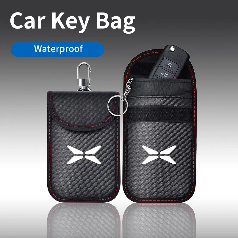 Car Key Signal Shielding Bag Anti-theft RFID Keychain Case For Xpeng P7 G3 G3i G9 P5 X2 N5 F30 H93 Beta MONA M03 P7+ G6 G7