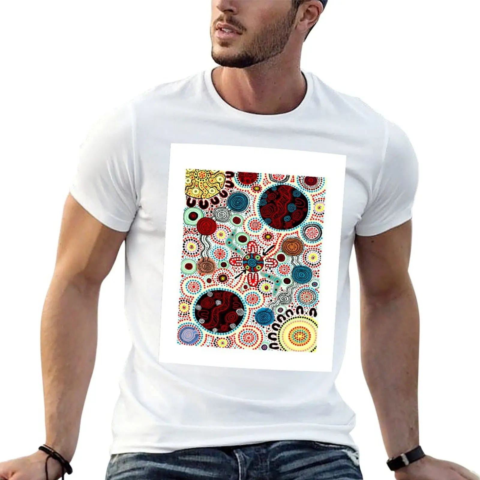 Yindyamarra the process T-Shirt Casual Loose Short Sleeve Tee for Men