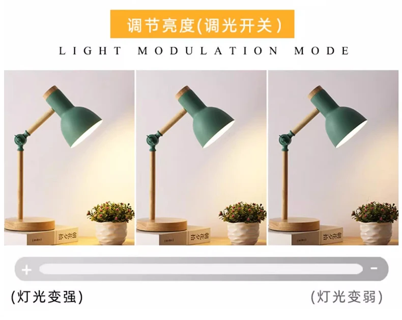 Nordic Decorative Eye Protection Small Table Lamp Modern Simple Cute Exquisite Bedroom Desk Bedside Lamp Girl Macaron Wood Lamp