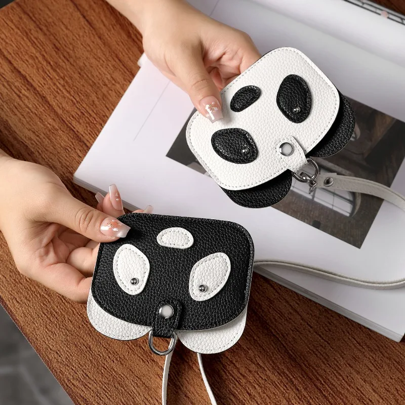 Portamonete in pelle Pu Nuovo simpatico panda Porta carte d'identità di credito Mini portamonete per donna Porta carte per studenti di piccola moda