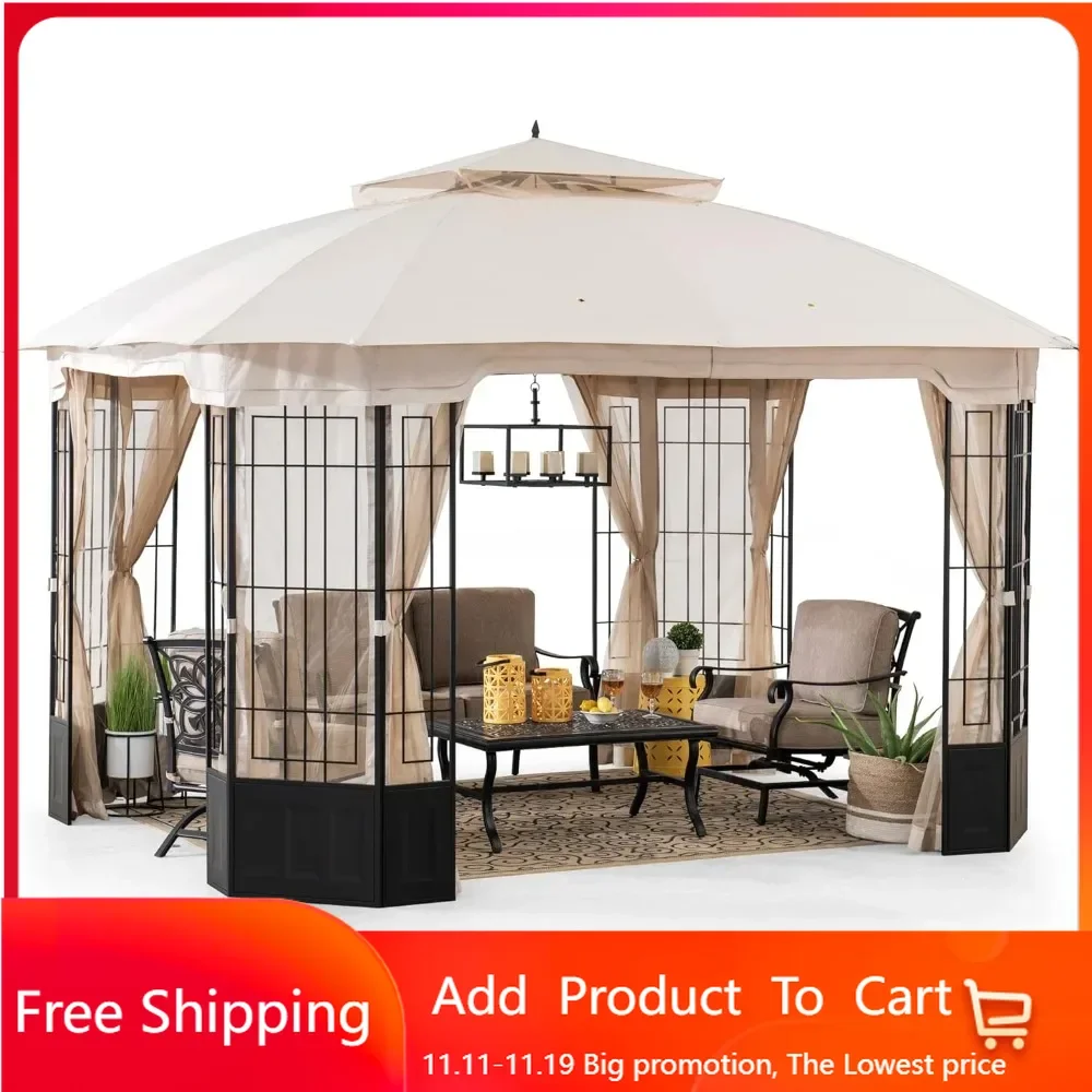 

10x20ft Pop Up Canopy Tent with 4 Removable Sidewalls, Easy Up Commercial Canopy -Gazebo