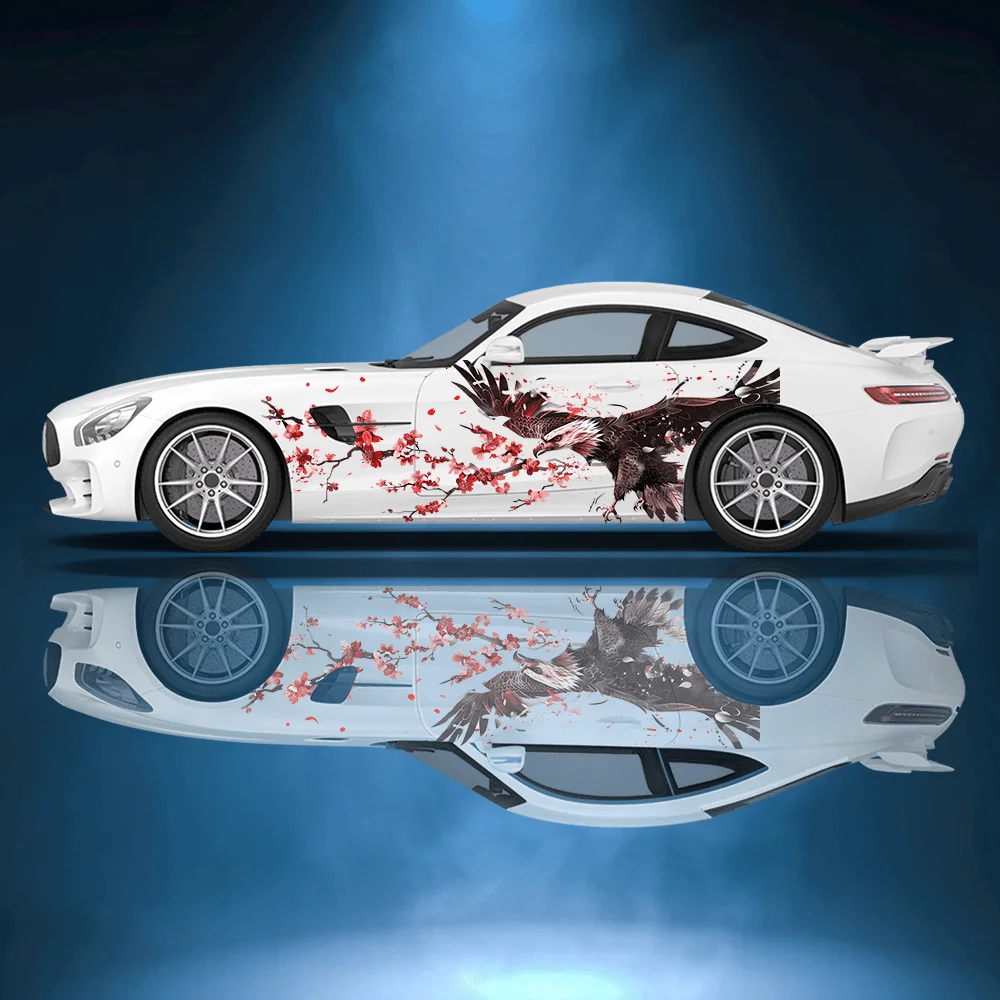 

A Flying Eagle Spreads Large Wings Car Decals Are Fully Decorations To Protect Against Scratches and Waterproof Car Vinyl Wraps