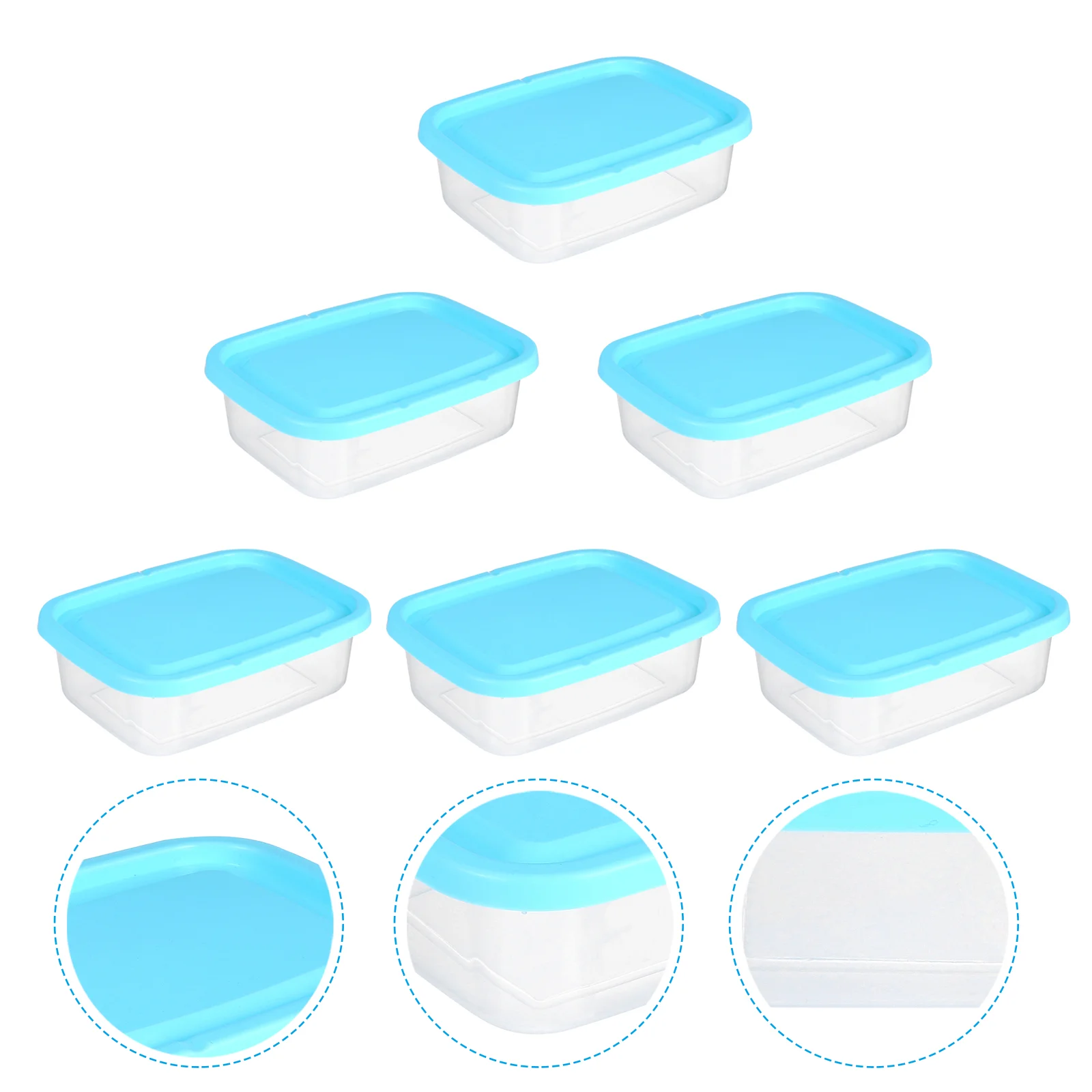 

1 Set 6 Pcs 600ML Storage Boxes Fruit Vegetable Boxes Sealing Fast Food Boxes Sealing Box Fruit Box