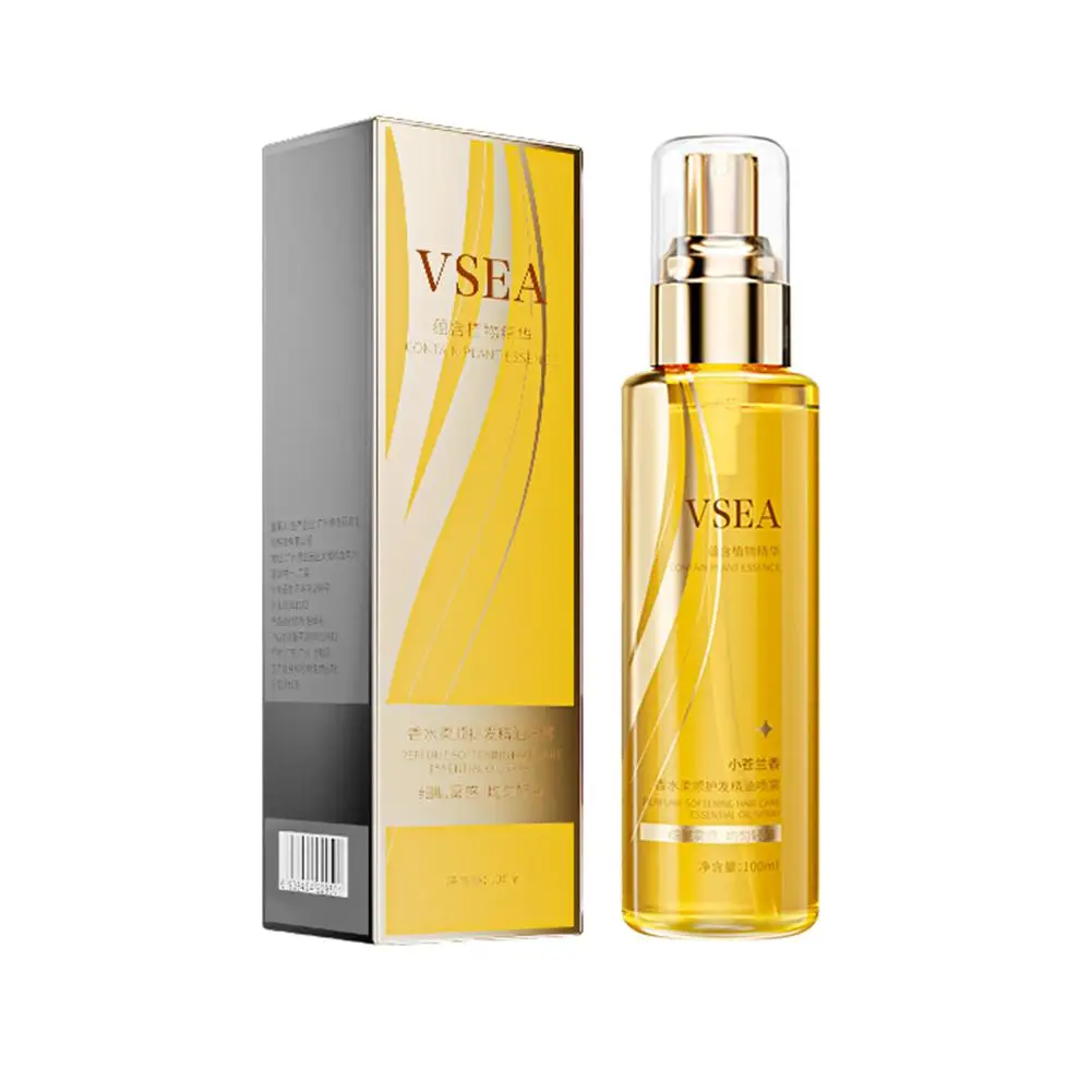 กลิ่นหอม Hair Care สเปรย์น้ํามันหอมระเหย Anti Frizzy 100ml Nouishing Anti DRY Hair Smoothing Moisturizing Anti-Static ผลิตภัณฑ์ A3b7