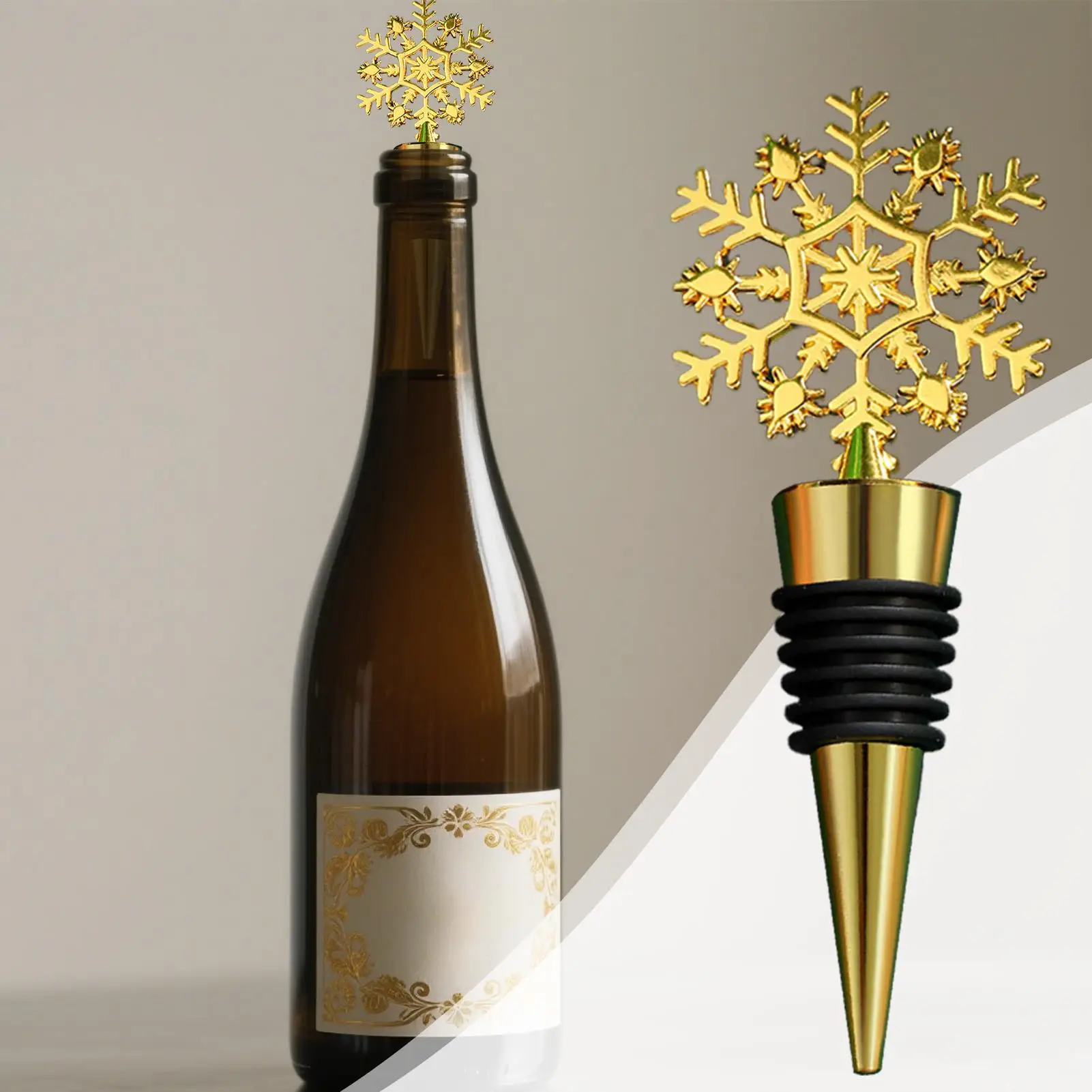 النبيذ زجاجة السدادة عيد الميلاد بار اكسسوارات عيد الميلاد ندفة الثلج النبيذ الفلين توبر ل الشمبانيا الخمور الكحول البيرة شريط المنزل