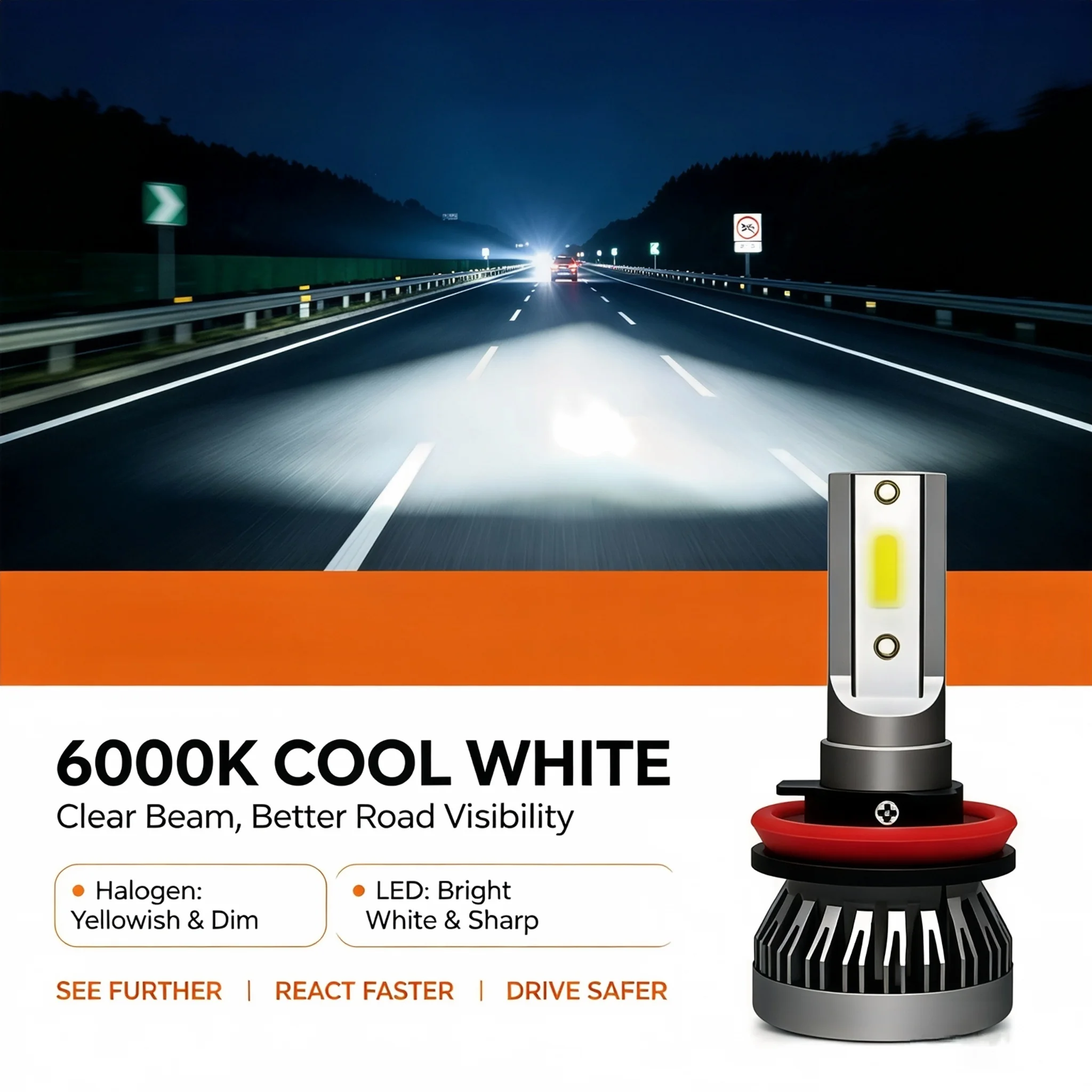 2 buah/pasang Lampu Mini Otoma - Car Led Bulb H1 H3 H8 H11 ulasan dan harga