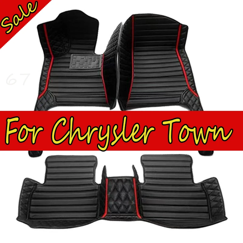 Car Floor Mat For Chrysler Town & Country 7 Seat 2013~2016 Waterproof Protection Pad Carro Rear Trunk Floor Mat Car Accessories