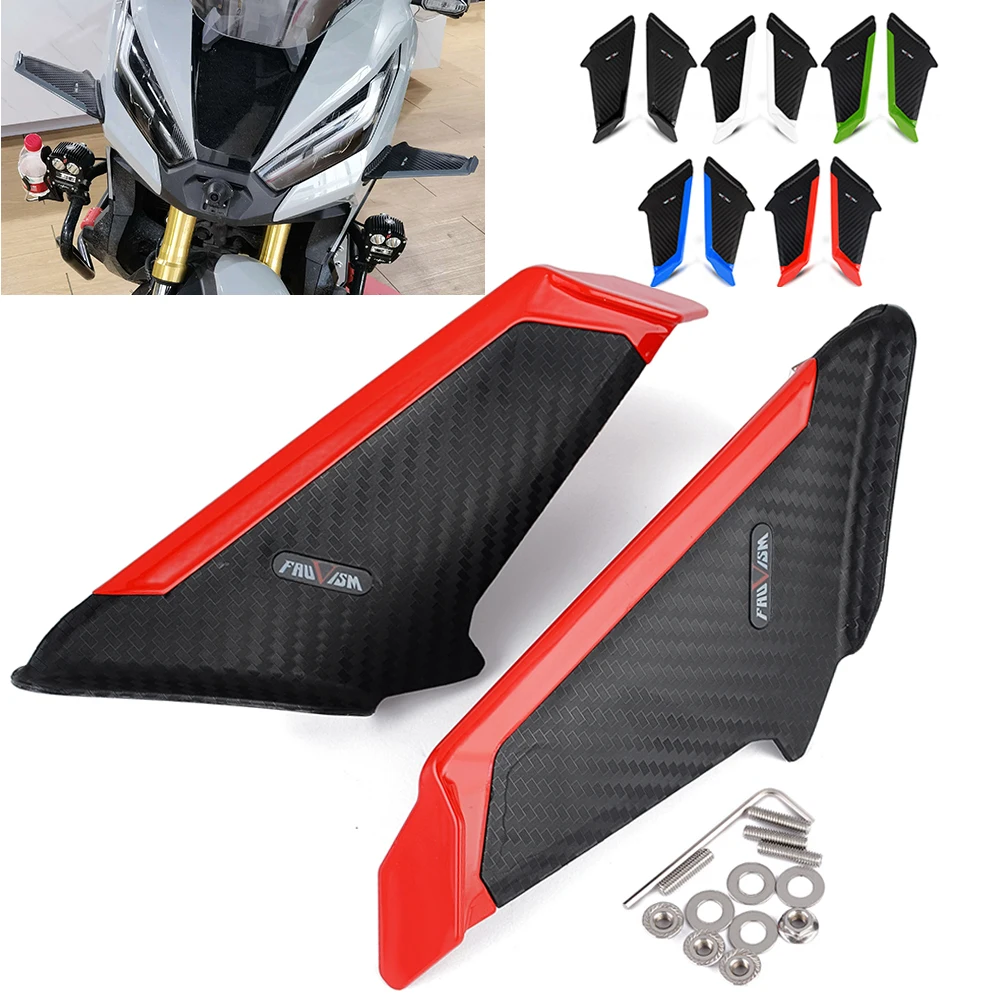 For Aprilia RSV4 Motorcycle Front Aerodynamic Winglets Side Spoilers Fairing Wing Kit For YAMAHA YZF R1 R6 R7 R15 R25 R3 R125