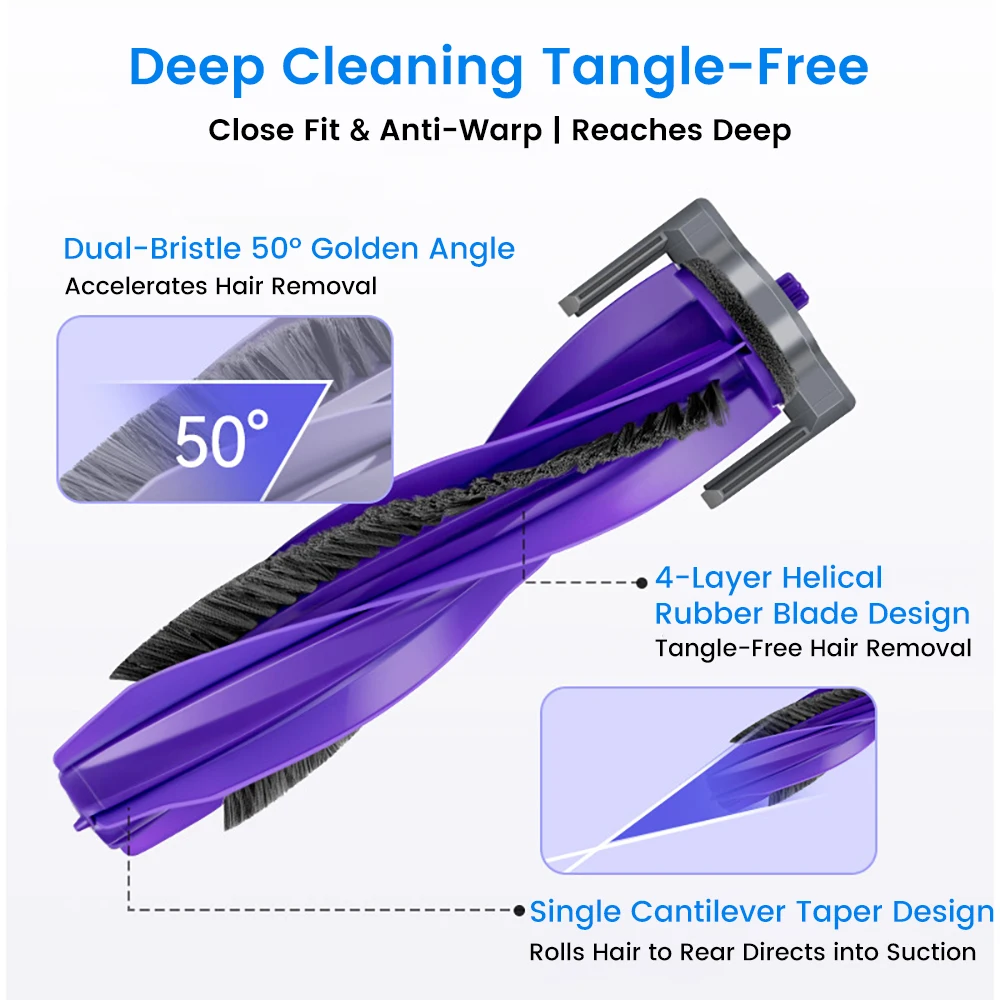 Para Narwal Robot de barrido J4 J4 Lite accesorios de cepillo de rodillo antibobinado consumibles de cepillo principal en Stock