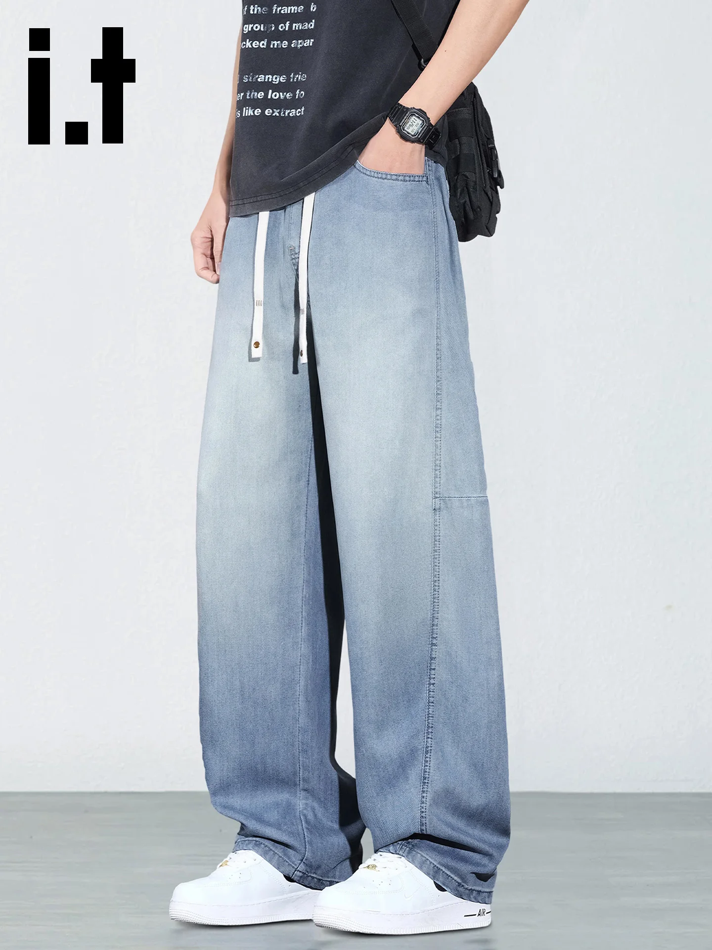 Pantalones Vaqueros de Pierna Ancha para Hombre, Corte Slim Fit, Estilo Casual, Rectos, de Verano, Marca Levis, Mezcla de Fib...